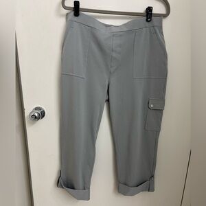 NWOT Susan Graver stretch cropped pull-on pants with one cargo pocket